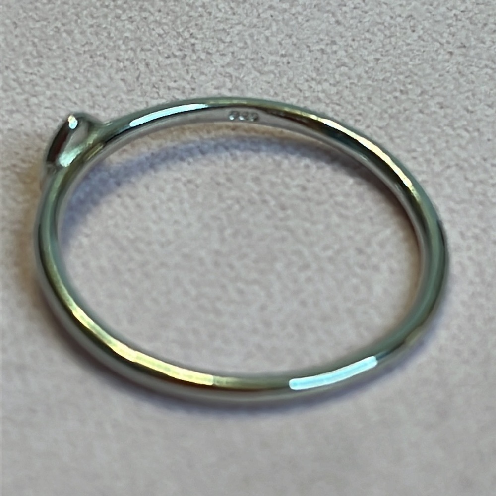925 STERLING SILVER DAINTY PUFFED HEART MIDI THUMB RING - Picture 7 of 7